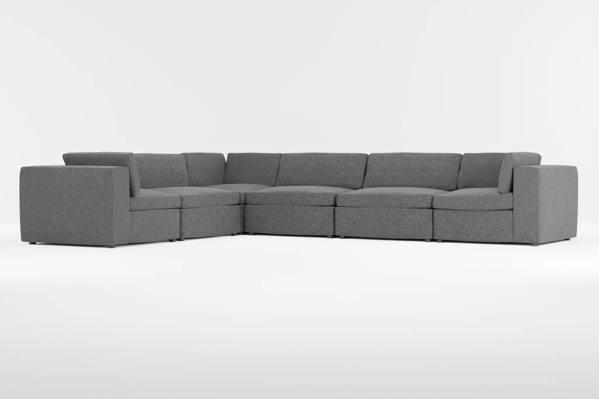 Destin Delray Dark Gray Fabric Sectional Destin Delray Dark Gray Fabric Sectional