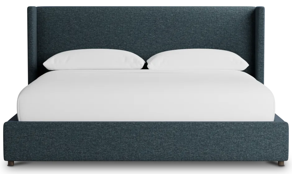 Captiva Elavation Dark Blue 48" Upholstered Shelter Bed