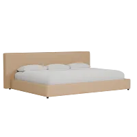 Grayton Merino Taupe 44" Upholstered Platform Bed