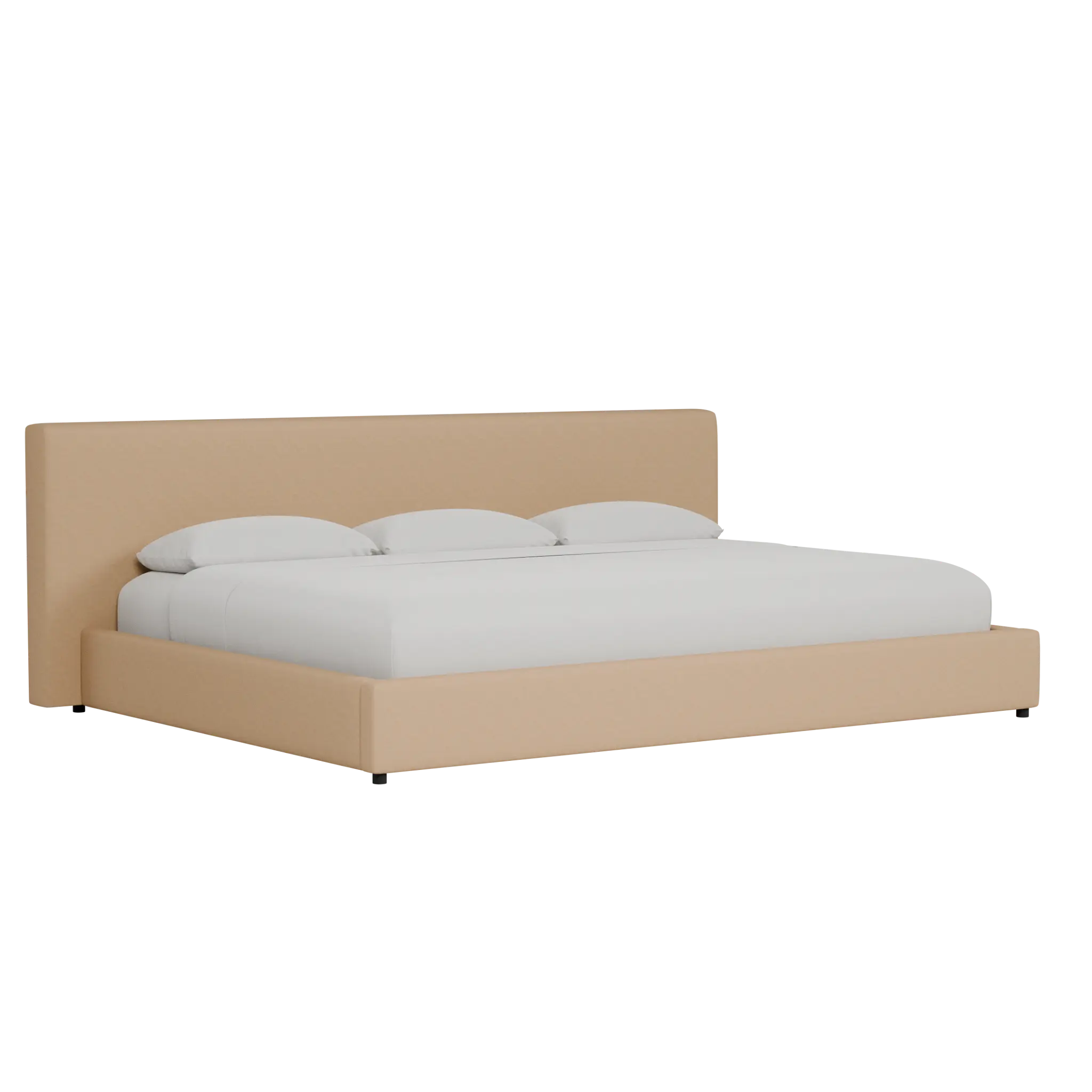 Grayton Merino Taupe 44" Upholstered Platform Bed Grayton Merino Taupe 44" Upholstered Platform Bed