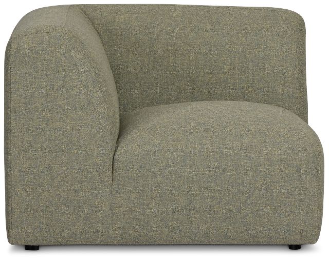 Baylor Green Fabric Corner Chair