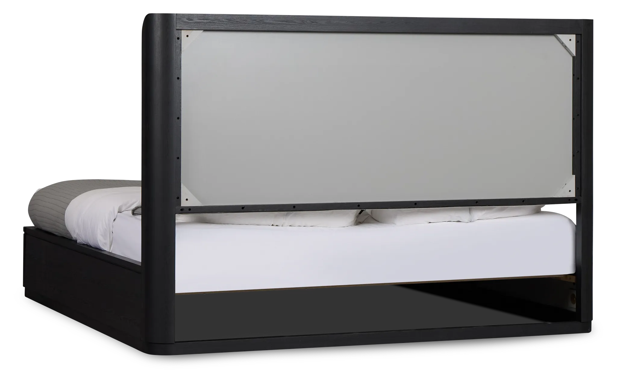 Emory Black Upholstered Platform Bed