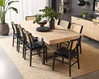 Banks Black Woven Upholstered Side Chair