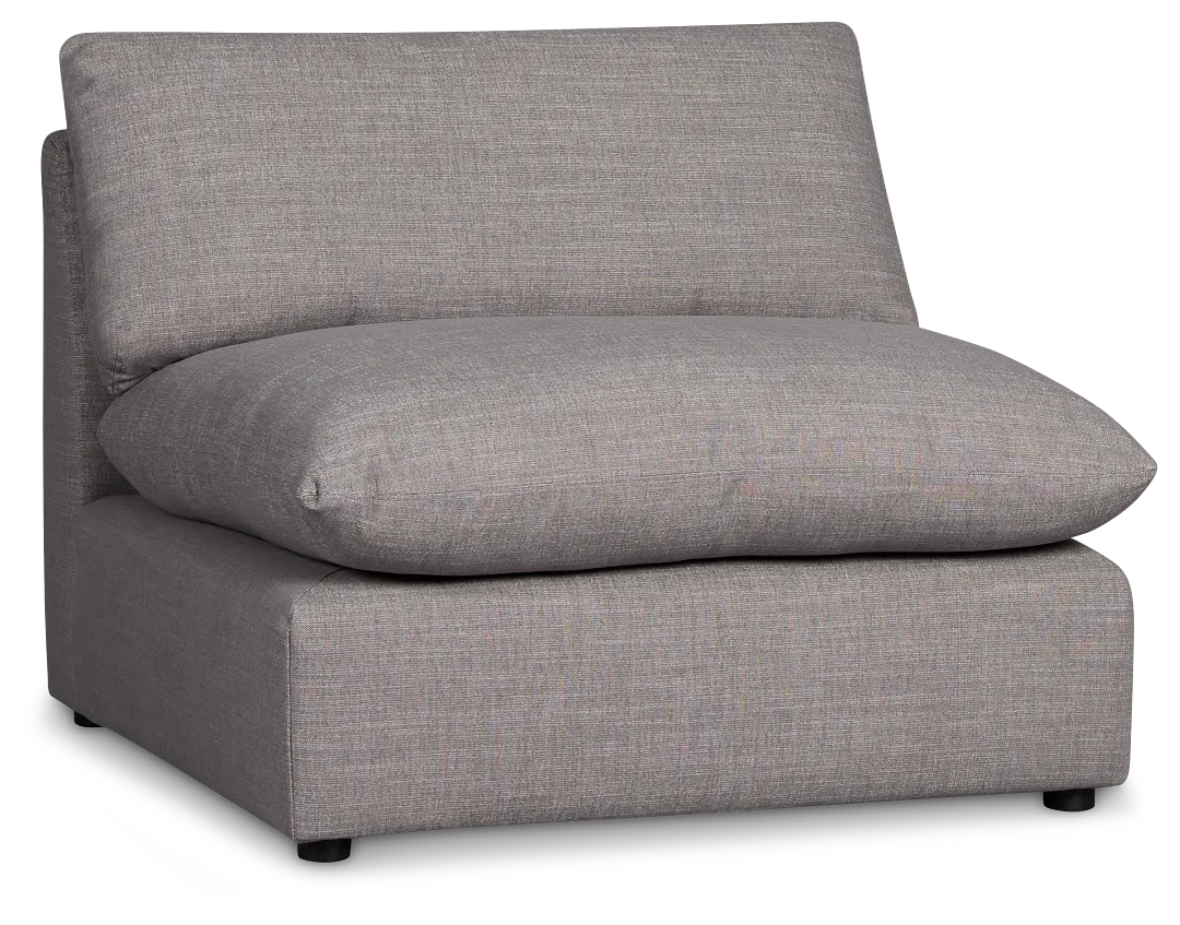 Serena Gray Fabric Armless Chair