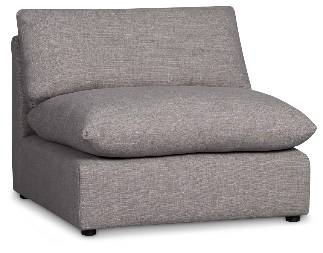 Serena Gray Fabric Armless Chair Serena Gray Fabric Armless Chair