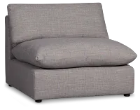 Serena Gray Fabric Armless Chair