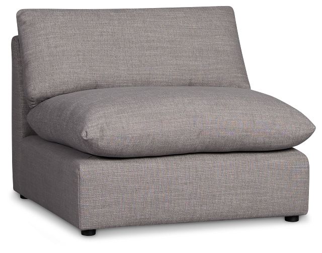 Serena Gray Fabric Armless Chair