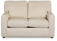 Rhodes Beige Fabric Loveseat