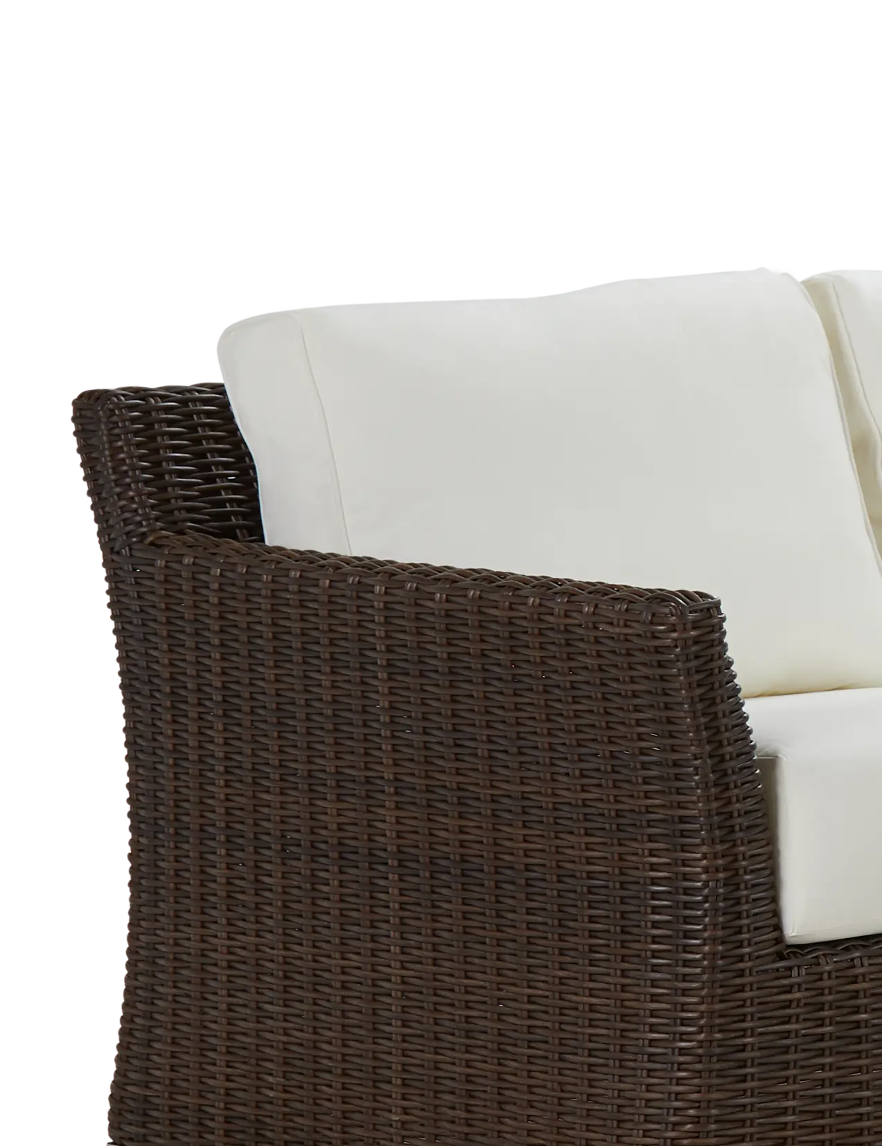 Southport White Woven Small Two-arm Sectional Southport White Woven Small Two-arm Sectional