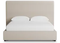 Grayton Linen Beige 54" Upholstered Platform Bed