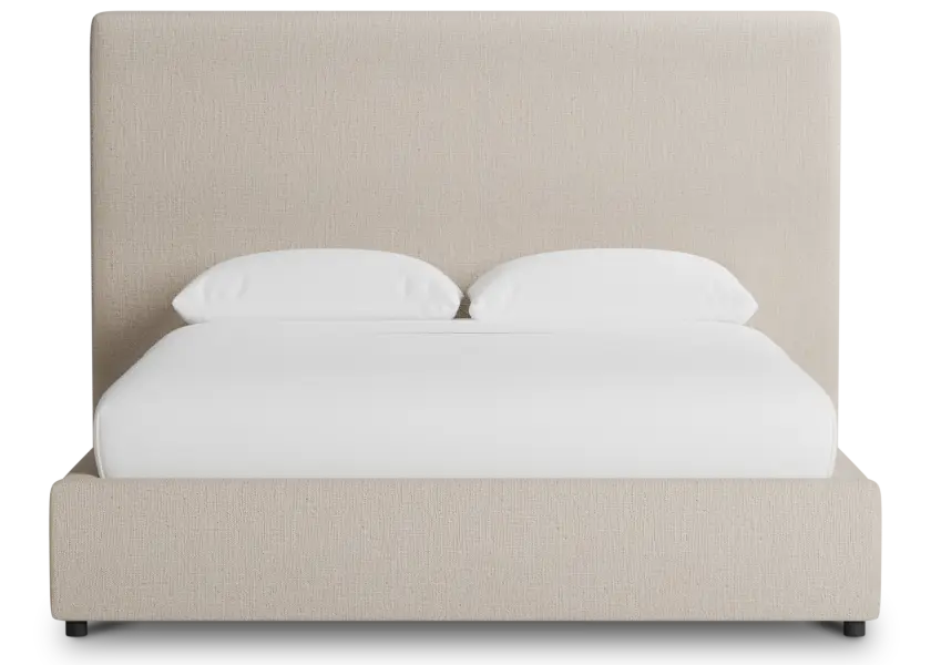 Grayton Linen Beige 54" Upholstered Platform Bed Grayton Linen Beige 54" Upholstered Platform Bed