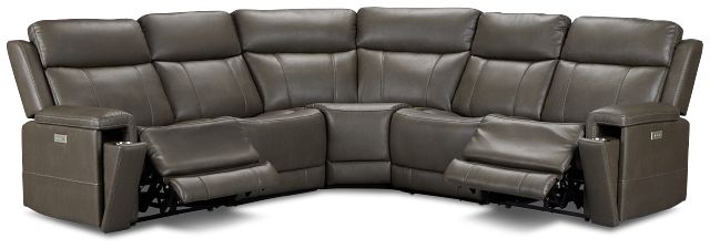 Jayden Gray Micro Small Two-arm Power Reclining Sectional