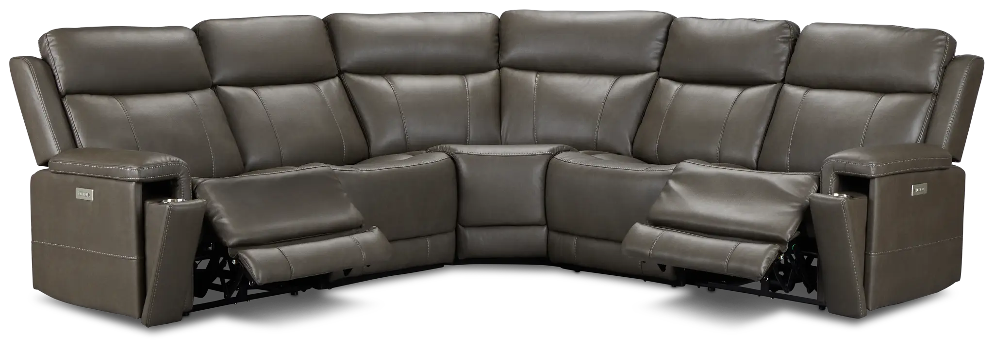 Jayden Gray Micro Small Two-arm Power Reclining Sectional Jayden Gray Micro Small Two-arm Power Reclining Sectional