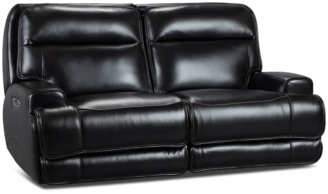 Casey Black Lthr/vinyl Power Reclining Sofa Casey Black Lthr/vinyl Power Reclining Sofa
