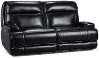 Casey Black Lthr/vinyl Power Reclining Sofa