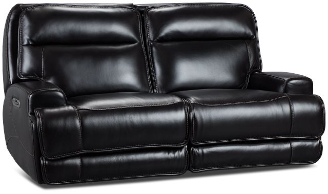 Casey Black Lthr/vinyl Power Reclining Sofa