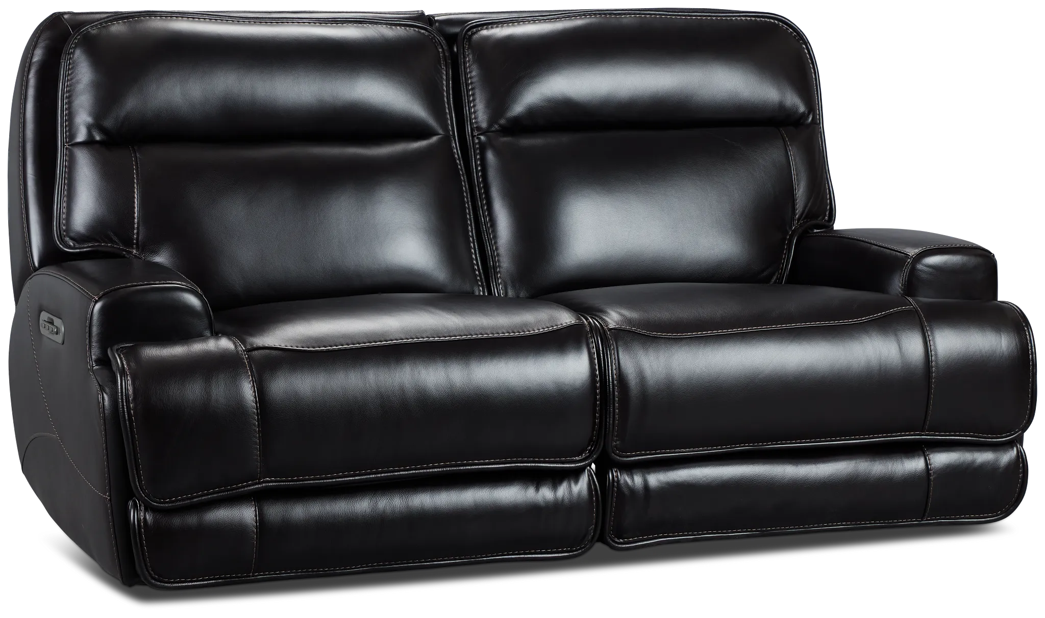 Casey Black Lthr/vinyl Power Reclining Sofa