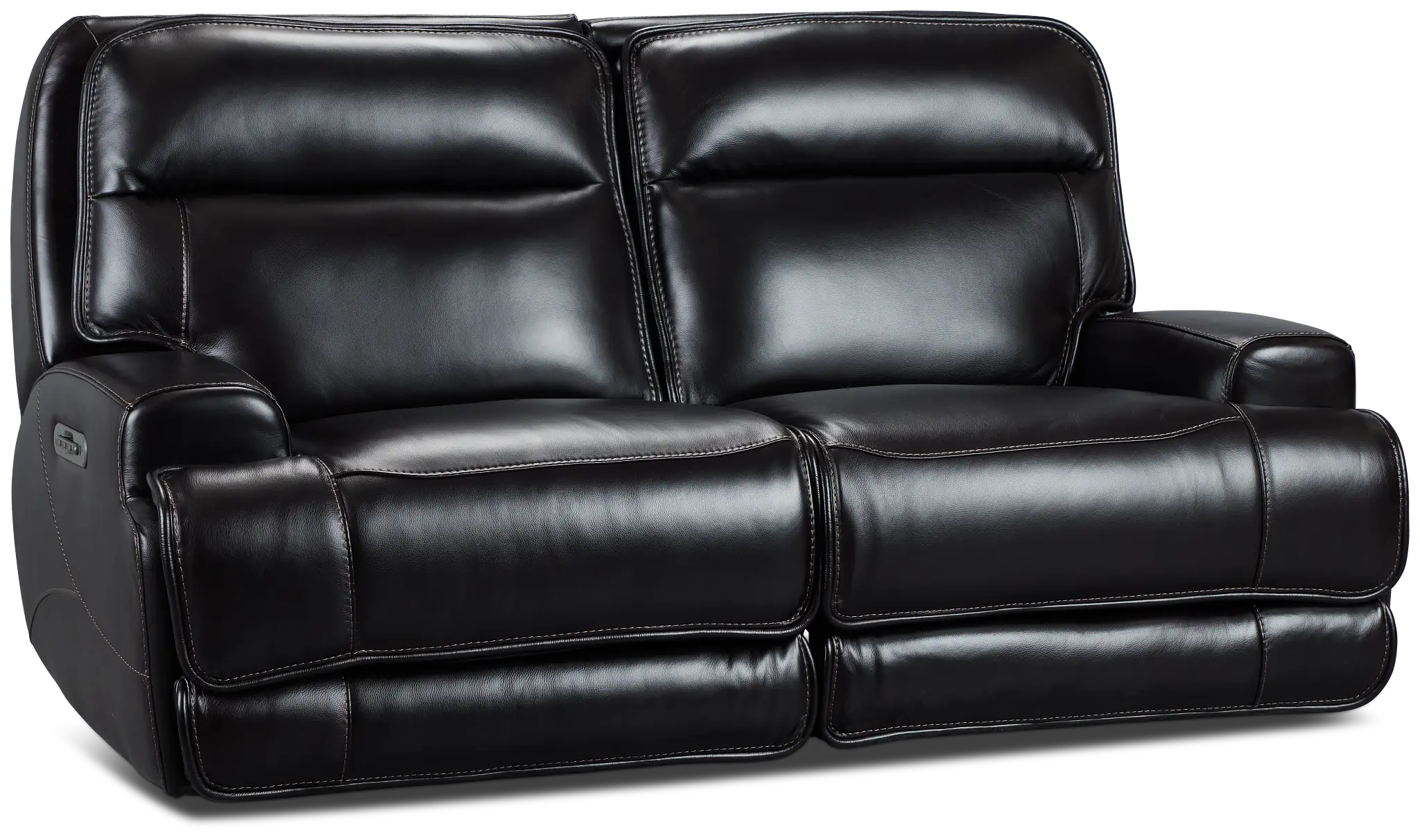 Casey Black Lthr/vinyl Power Reclining Sofa Casey Black Lthr/vinyl Power Reclining Sofa
