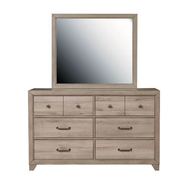 Rivercreek Gray Wood Dresser & Mirror