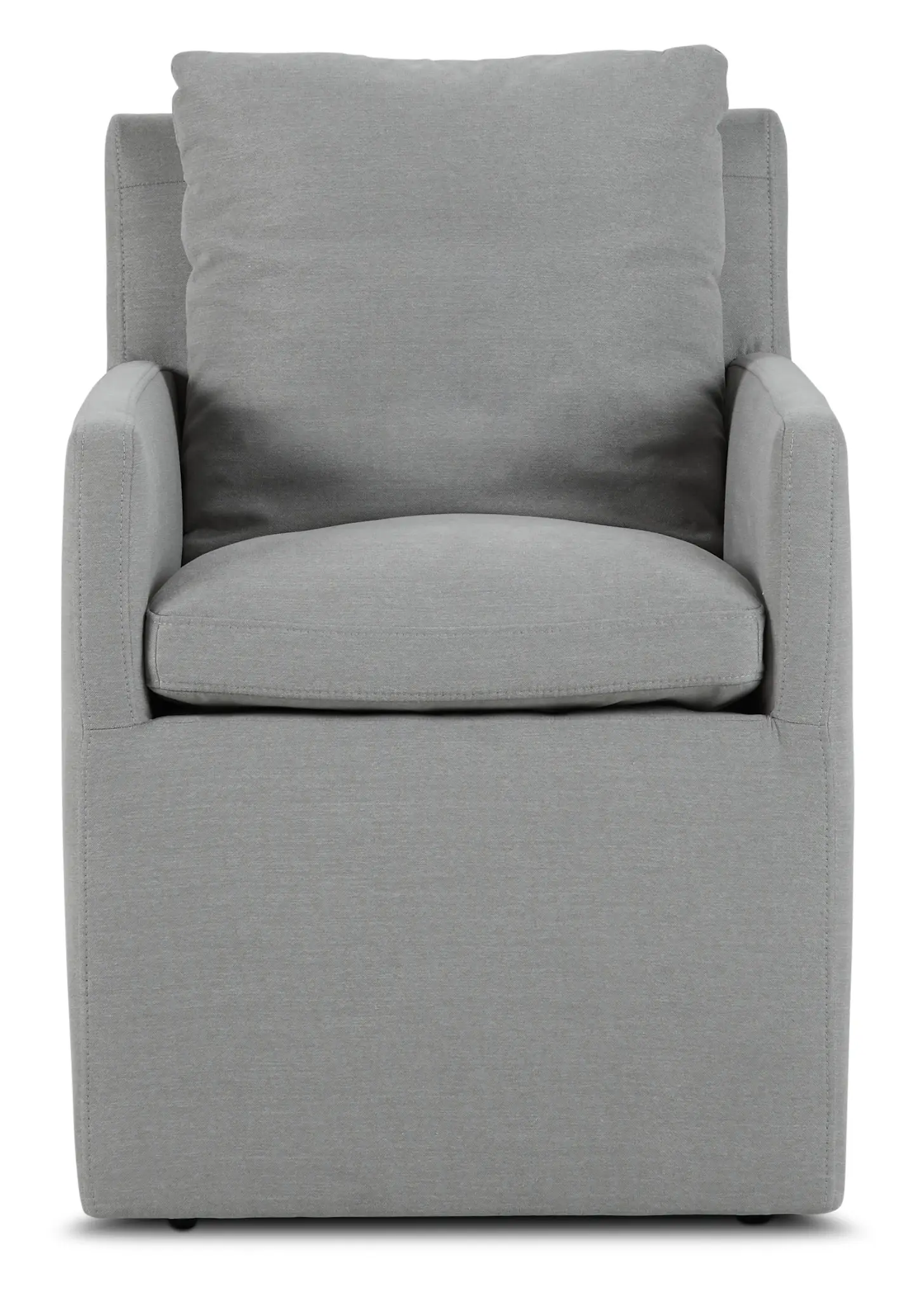 Auden Light Gray Castored Upholstered Arm Chair Auden Light Gray Castored Upholstered Arm Chair