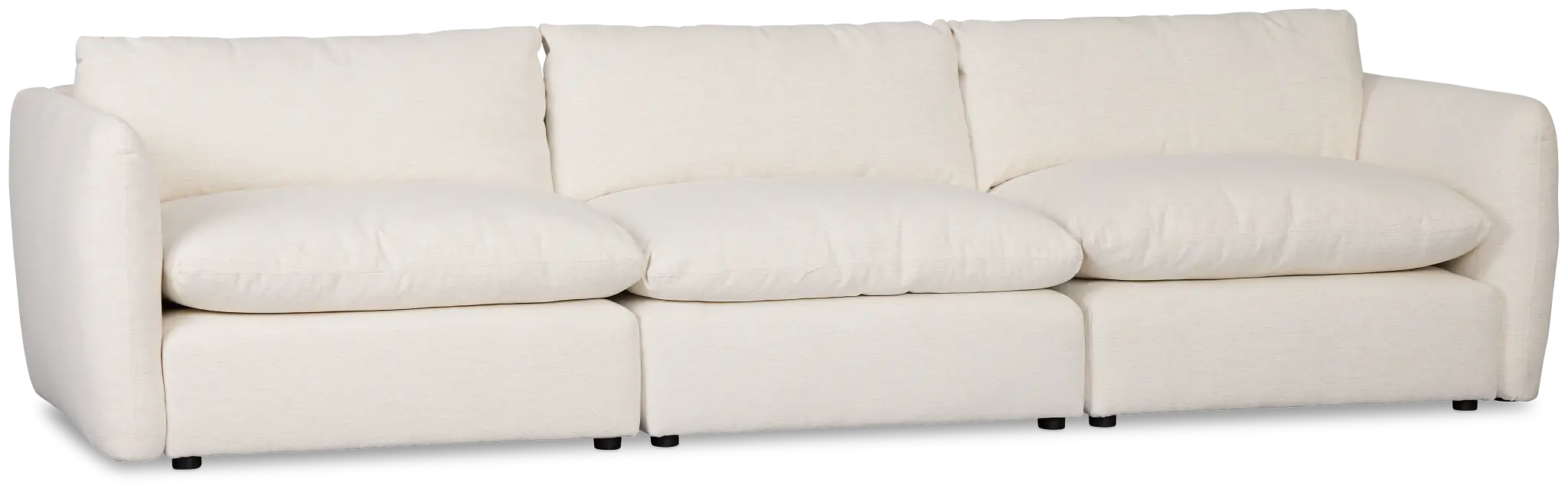 Serena White Fabric 3-piece Modular Sofa Serena White Fabric 3-piece Modular Sofa