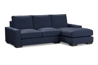 Edgewater Peyton Dark Blue Right Chaise Sectional