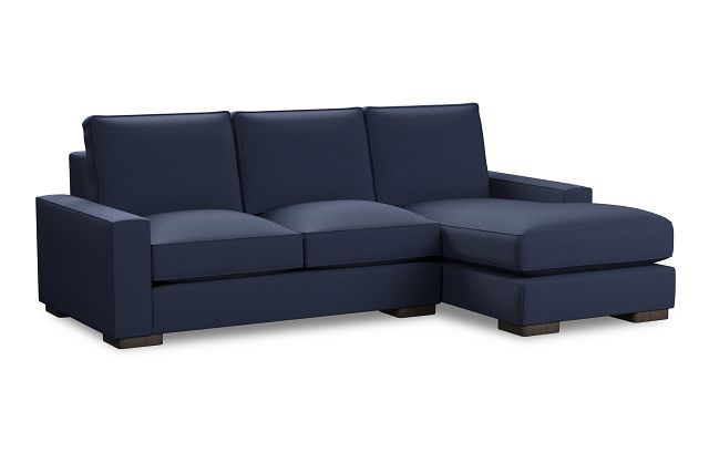 Edgewater Peyton Dark Blue Right Chaise Sectional