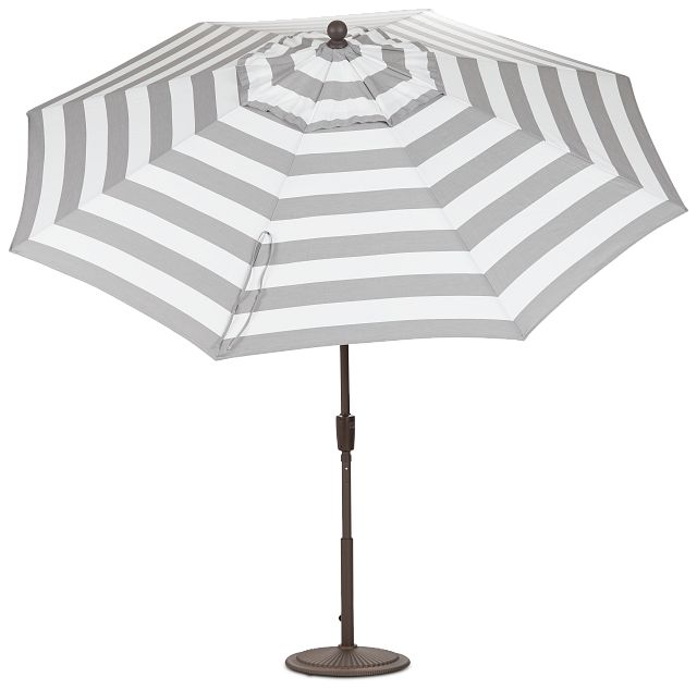 Maui Gray Stripe Umbrella Set (6)