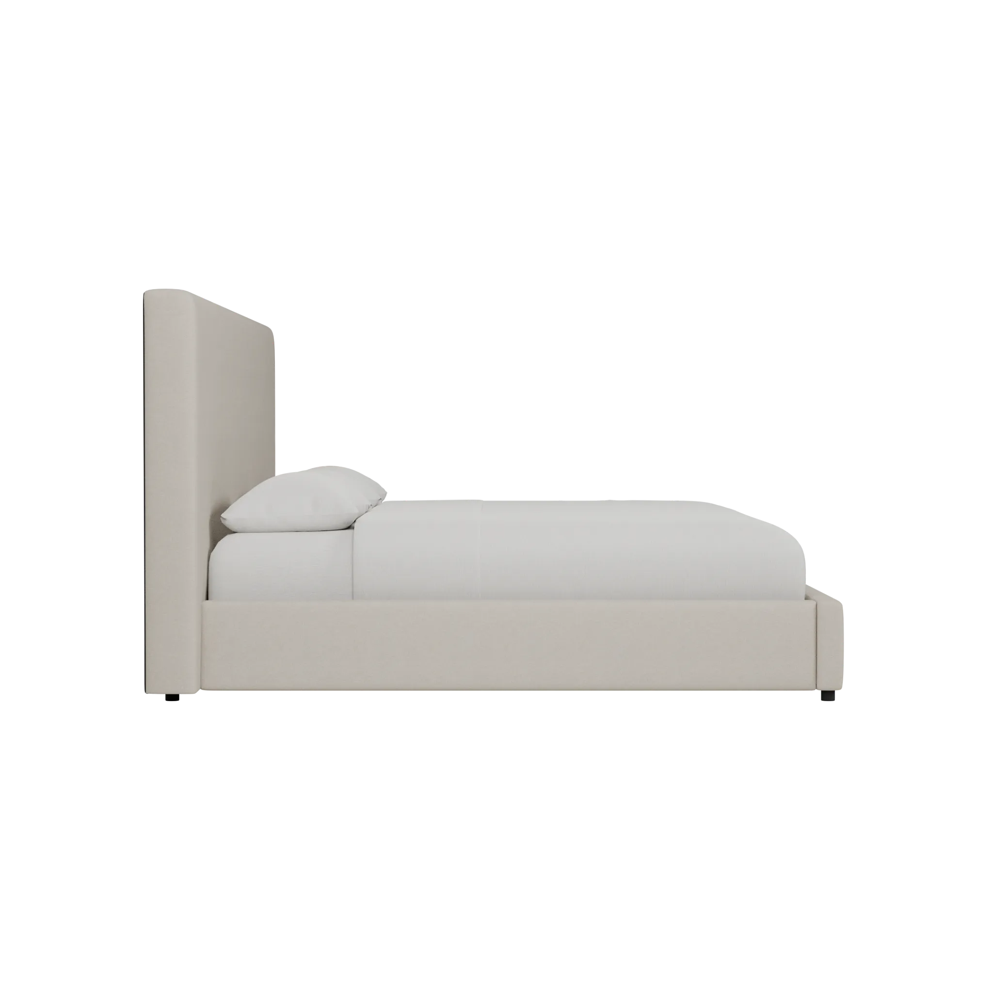 Grayton Suave Beige 54" Upholstered Platform Bed