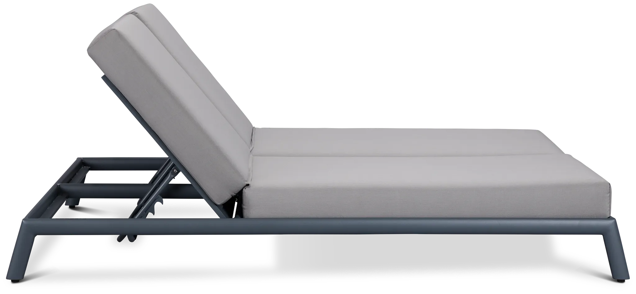 Tortuga Gray Double Cushion Chaise