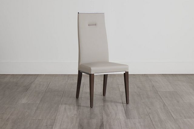 Athena Light Gray Upholstered Side Chair
