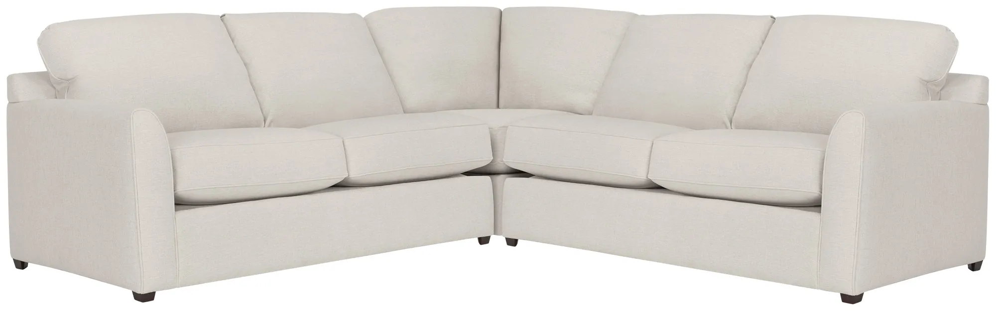 Asheville Light Taupe Fabric Small Two-arm Sectional