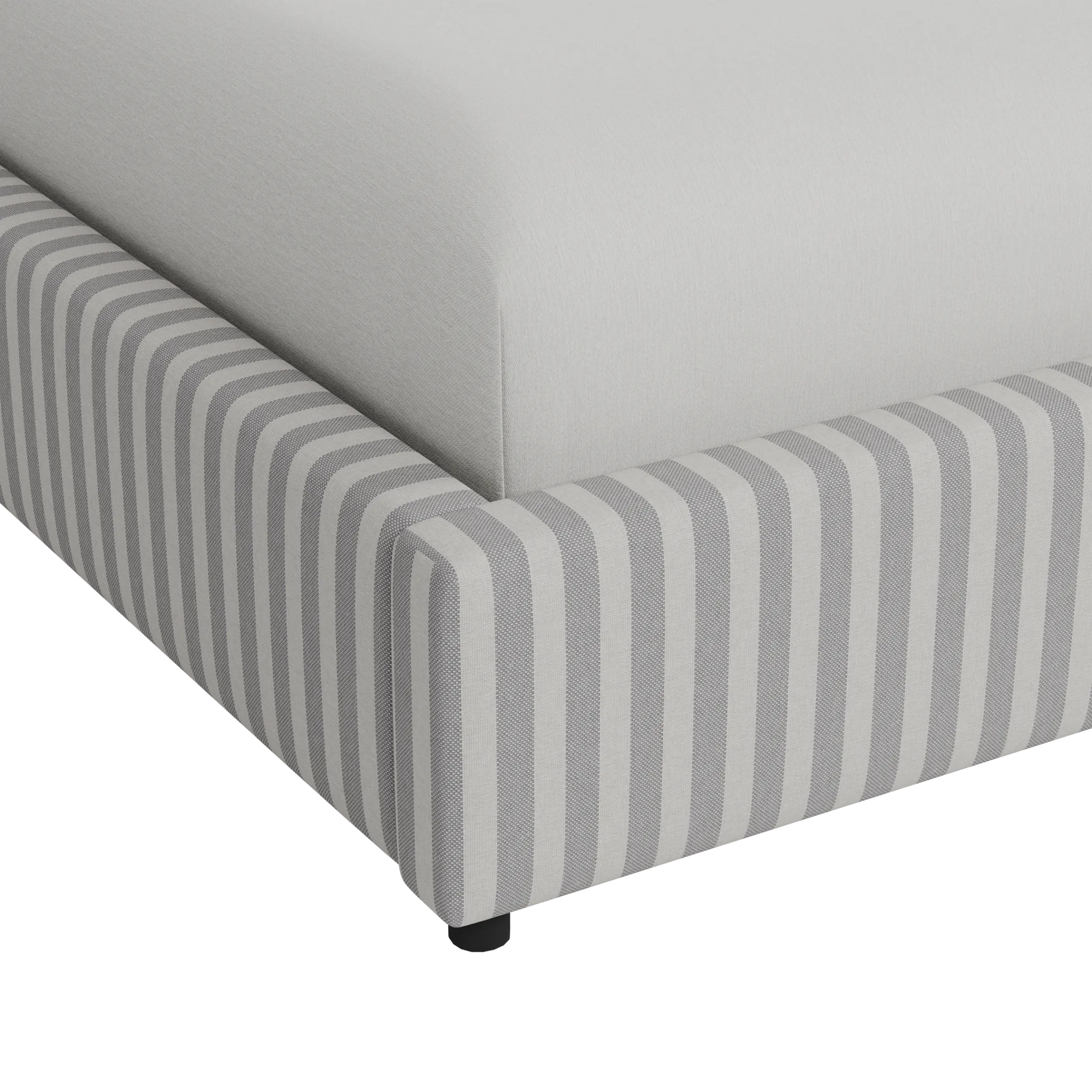 Grayton Sea Lane Light Gray 54" Upholstered Platform Bed
