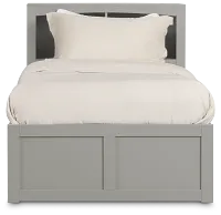 Charleston Gray Bookcase Bed