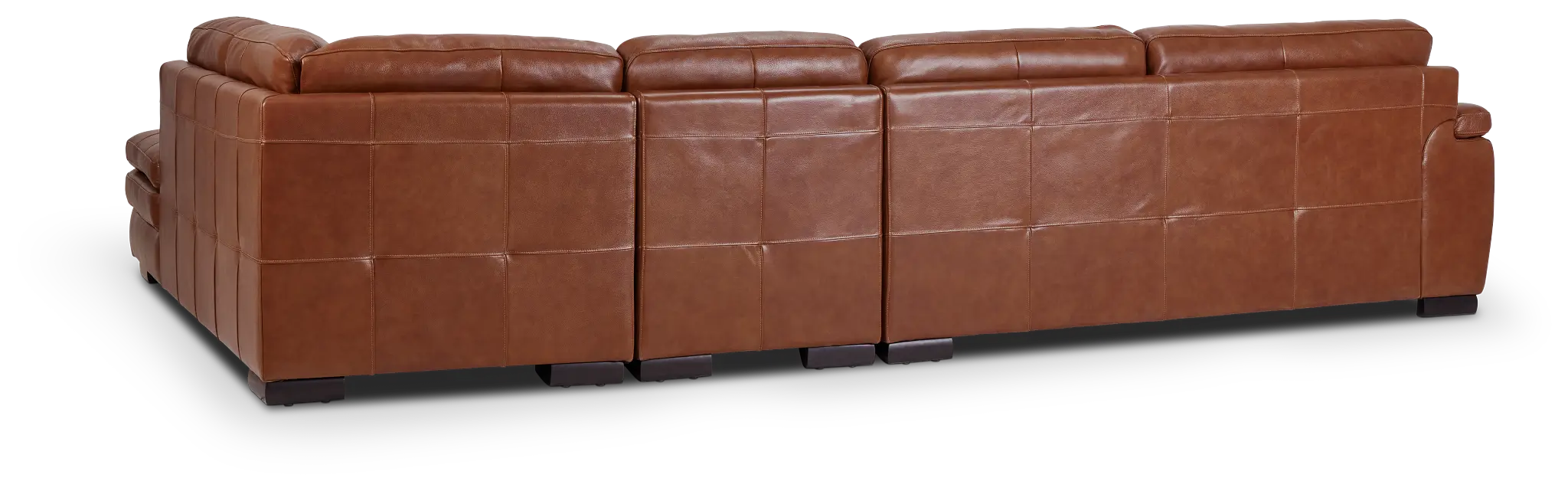 Braden Medium Brown Leather Medium Right Bumper Sectional Braden Medium Brown Leather Medium Right Bumper Sectional