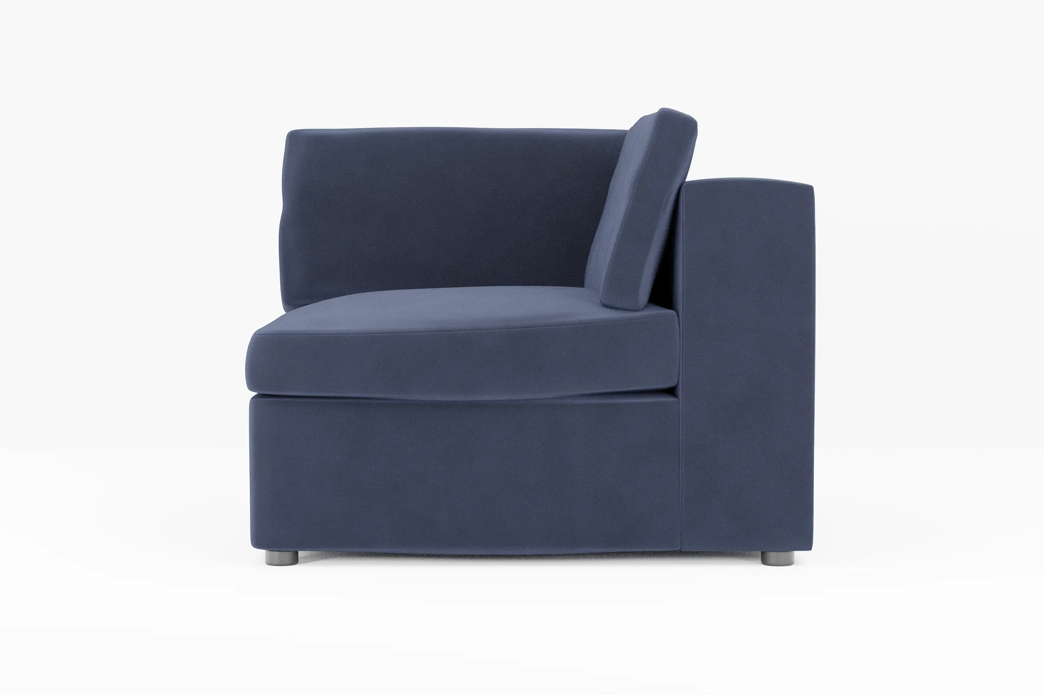 Destin Joya Dark Blue Velvet Corner Chair