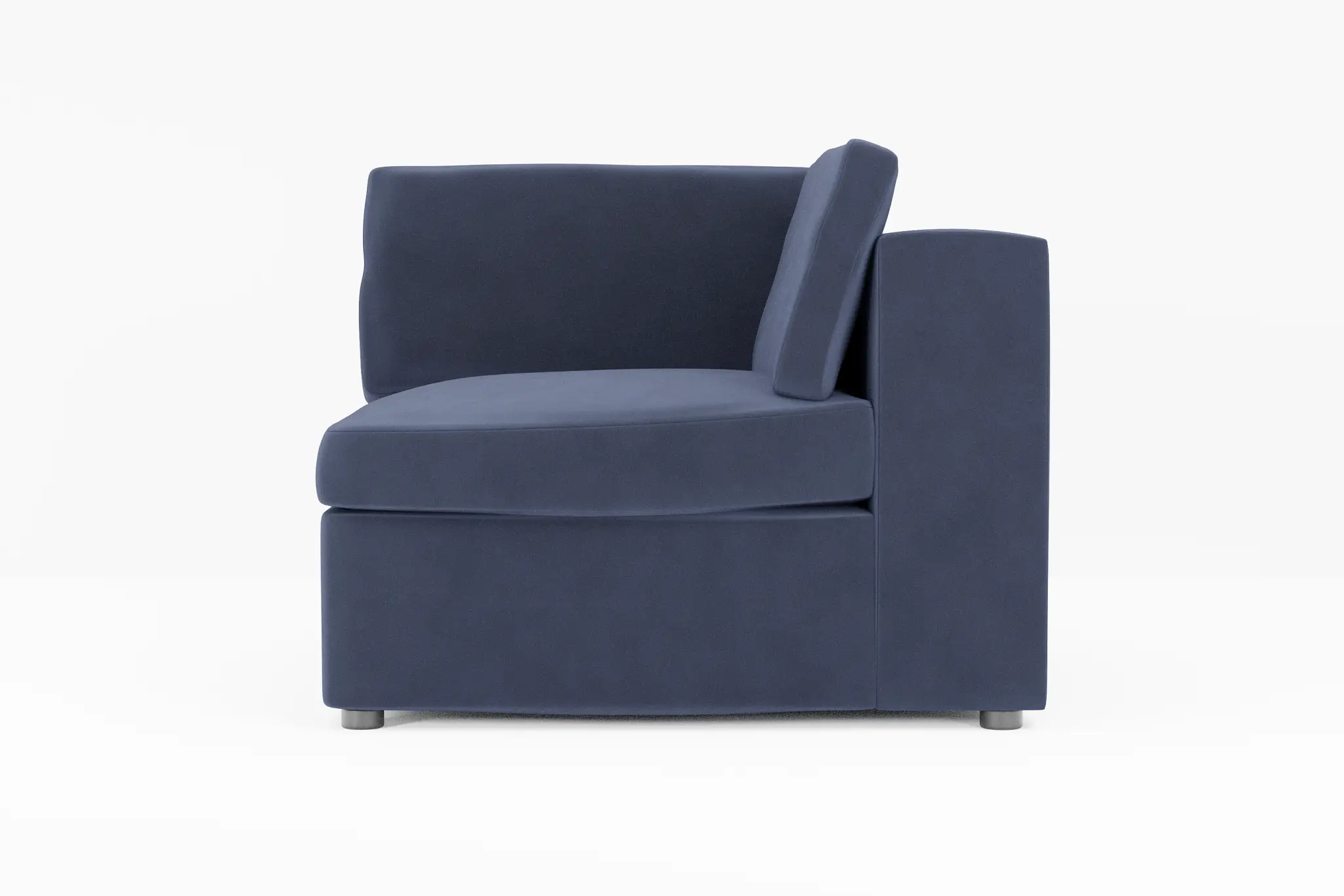 Destin Joya Dark Blue Velvet Corner Chair Destin Joya Dark Blue Velvet Corner Chair