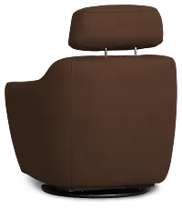 Aria Dark Brown Micro Power Swivel Recliner