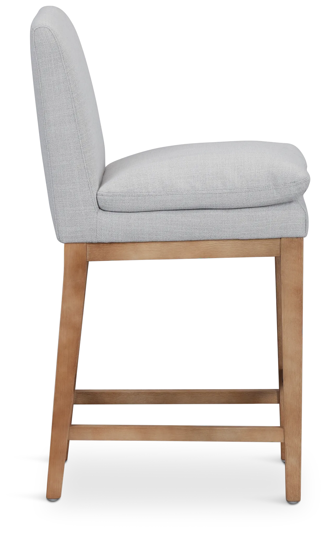 Willow Light Gray Fabric 24" Upholstered Barstool