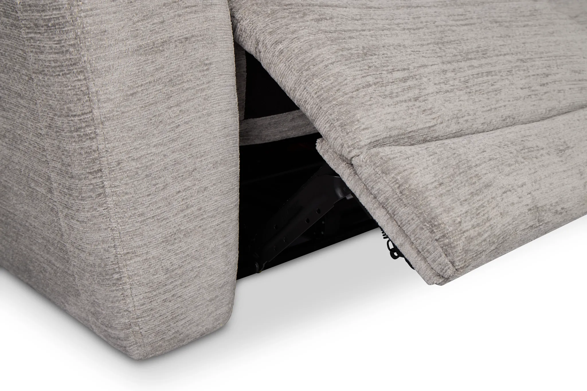 Bennett Gray Fabric Large Triple Power Reclining Two-arm Sectional