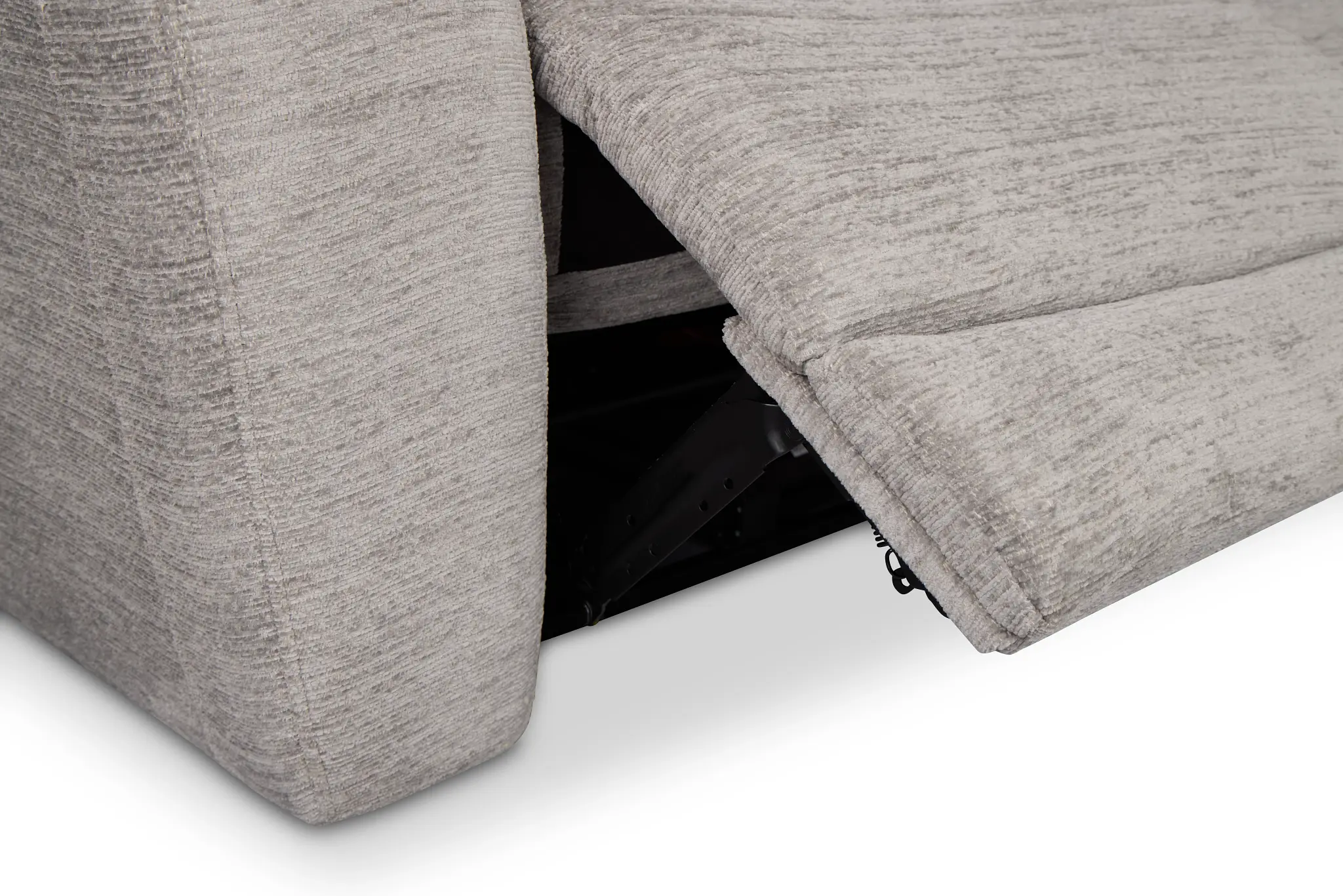 Bennett Gray Fabric Large Triple Power Reclining Two-arm Sectional Bennett Gray Fabric Large Triple Power Reclining Two-arm Sectional