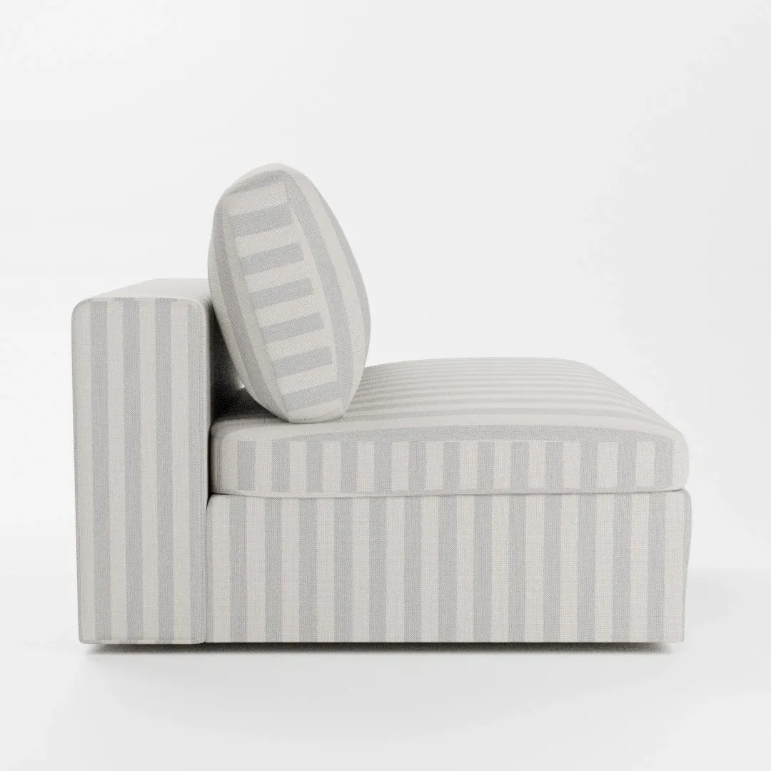 Destin Sea Lane Light Gray Fabric Swivel Chair