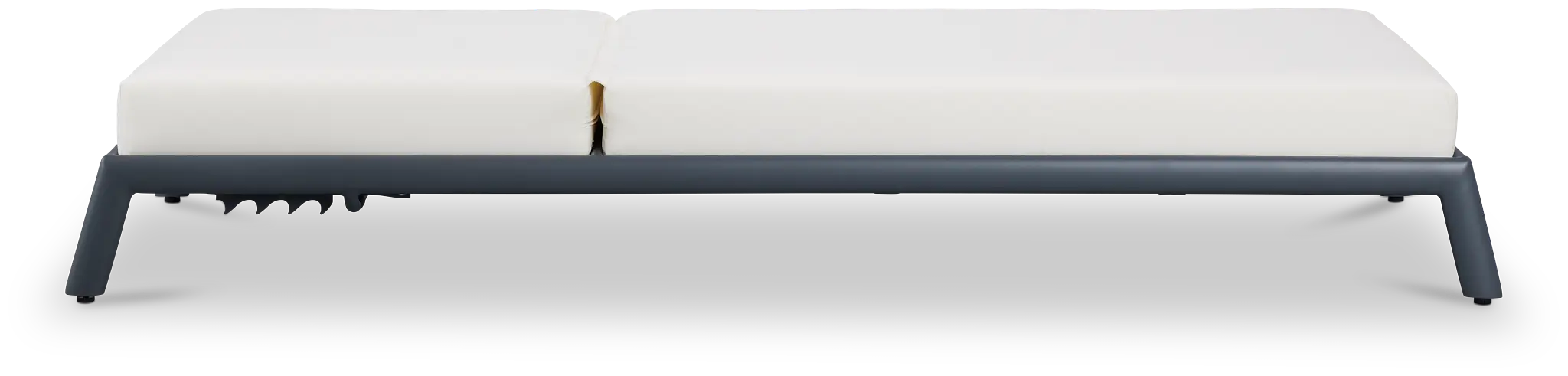 Tortuga Gray White Cushioned Chaise Tortuga Gray White Cushioned Chaise