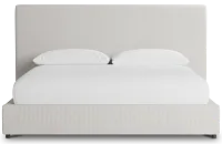 Grayton Lucy Light Beige 54" Upholstered Platform Bed