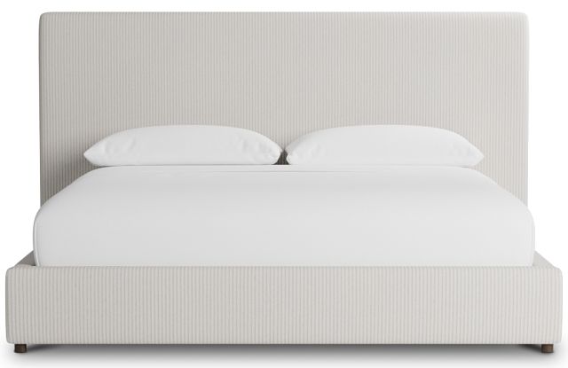 Grayton Lucy Light Beige 54" Upholstered Platform Bed