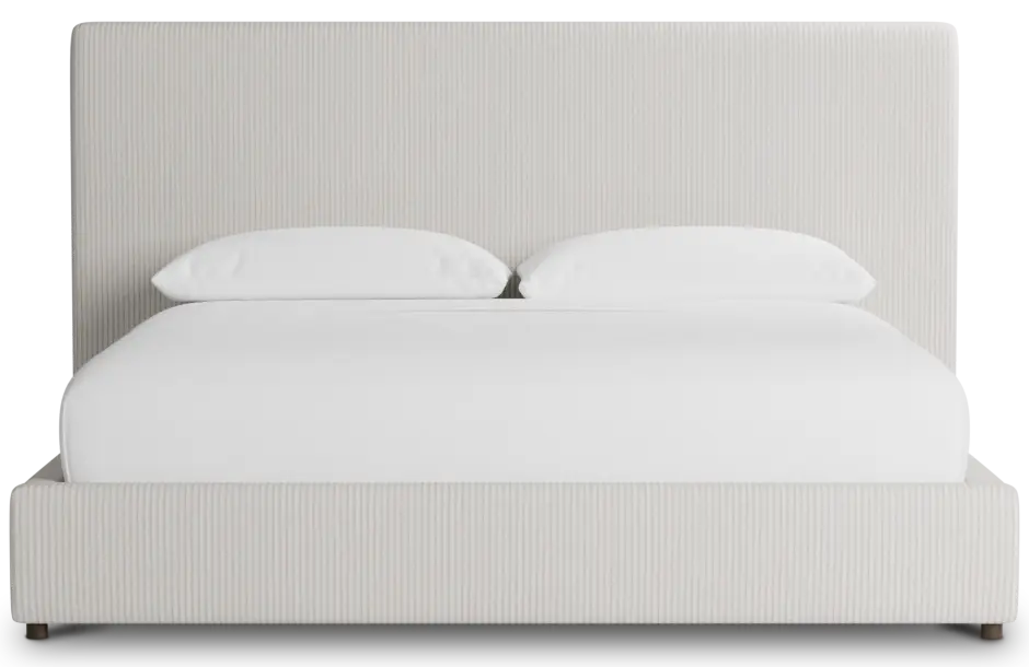 Grayton Lucy Light Beige 54" Upholstered Platform Bed Grayton Lucy Light Beige 54" Upholstered Platform Bed