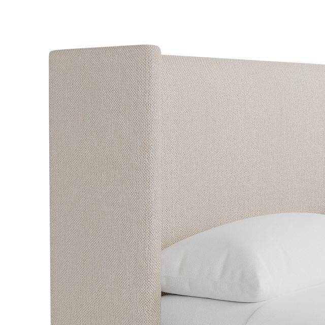 Captiva Revenue Beige 48" Upholstered Shelter Bed
