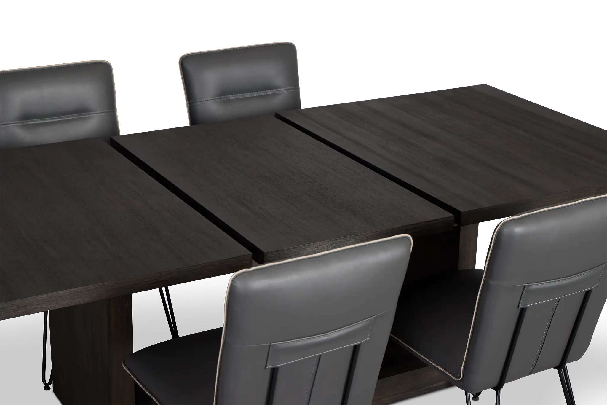 Madden Dark Tone Table & 4 Upholstered Chairs Madden Dark Tone Table & 4 Upholstered Chairs
