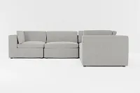 Destin Maguire Gray Fabric 5-piece Modular Sectional
