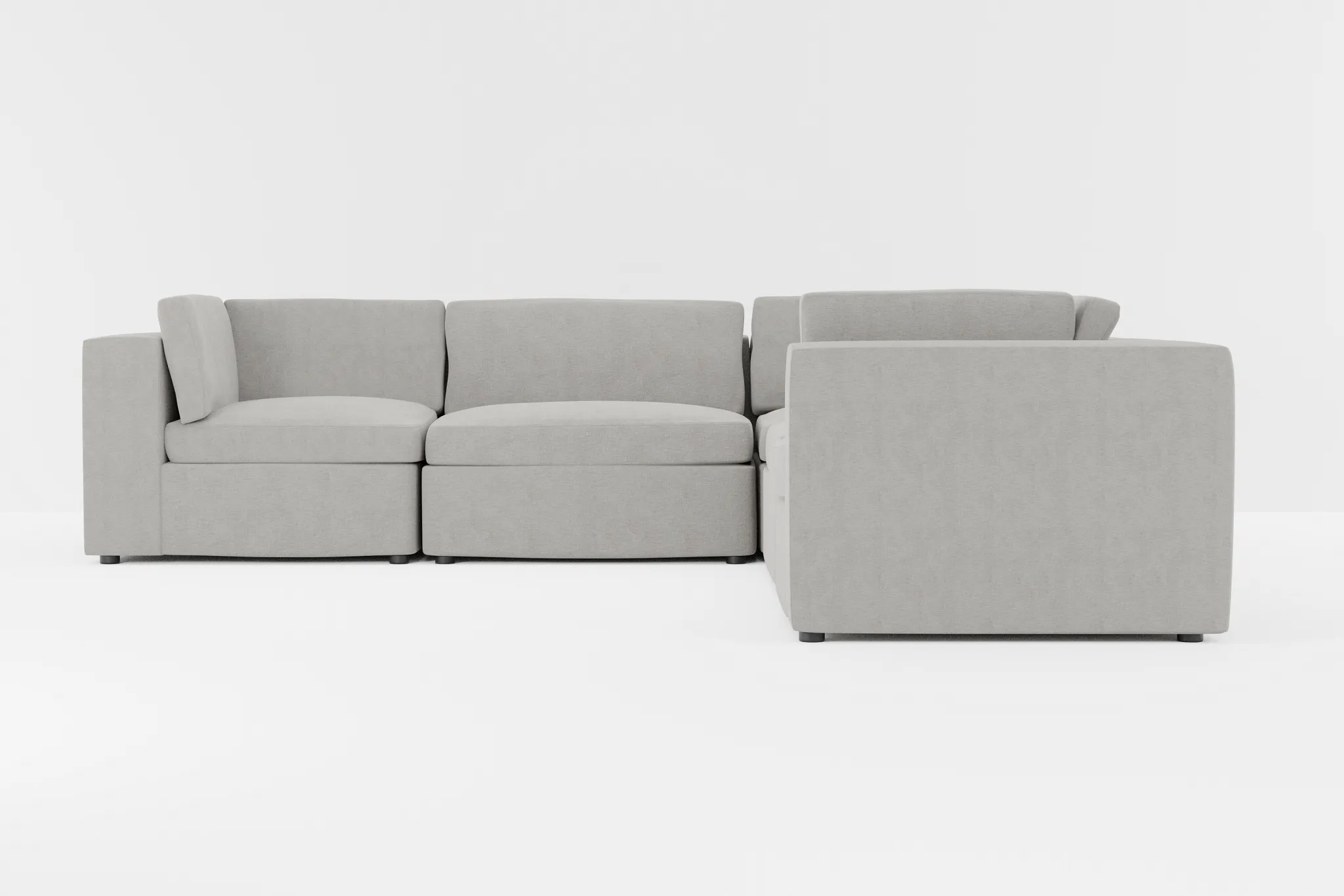 Destin Maguire Gray Fabric 5-piece Modular Sectional